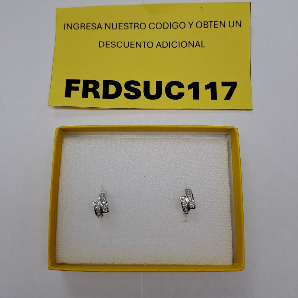 HUGGIES CIRCONIAS PLATA .925 1.9 GR (NUEVO)