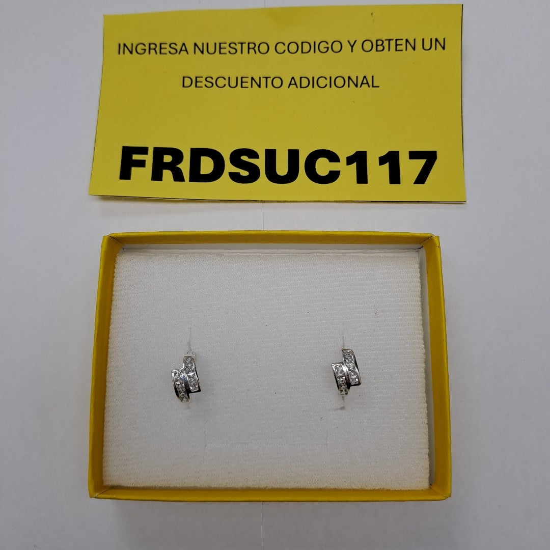 HUGGIES CIRCONIAS PLATA .925 1.9 GR (NUEVO)