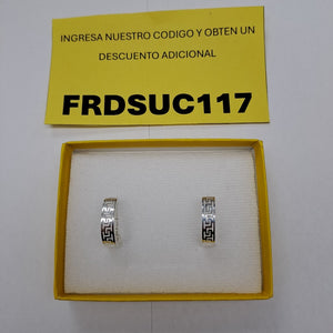 ARETES ARRACADAS GRECAS PLATA .925 4.13 GR (NUEVO)