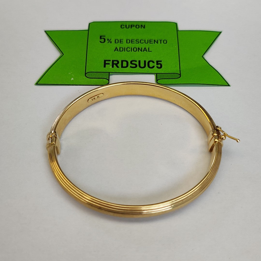 PULSERA RIGIDA ORO 14 K 10.3 GRMS (SEMINUEVO)