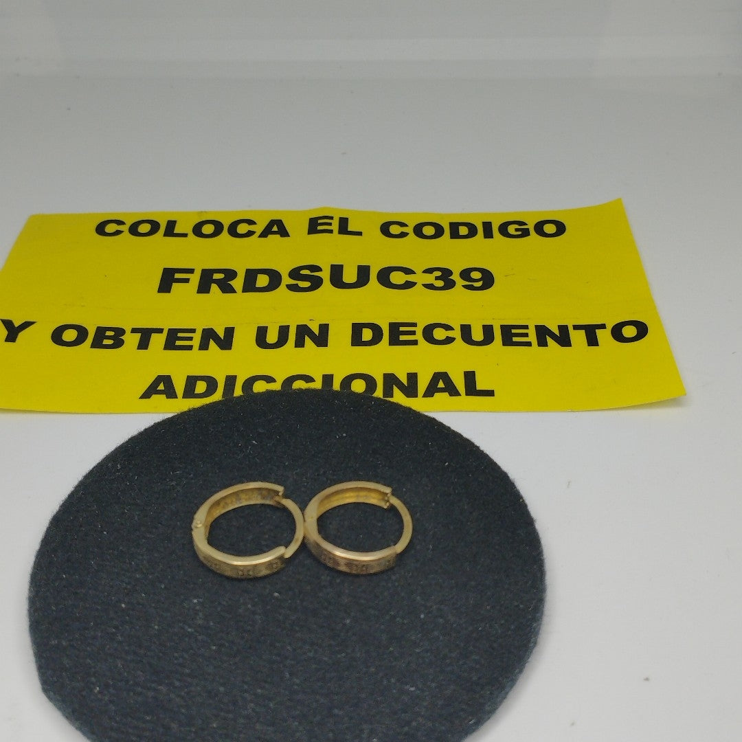 ARRACADAS PAR ORO 10 K 1.3 GRMS (SEMINUEVO)