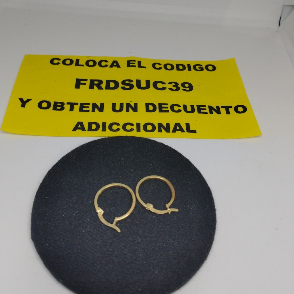 ARRACADAS PAR ORO 14 K 1.2 GRMS (SEMINUEVO)