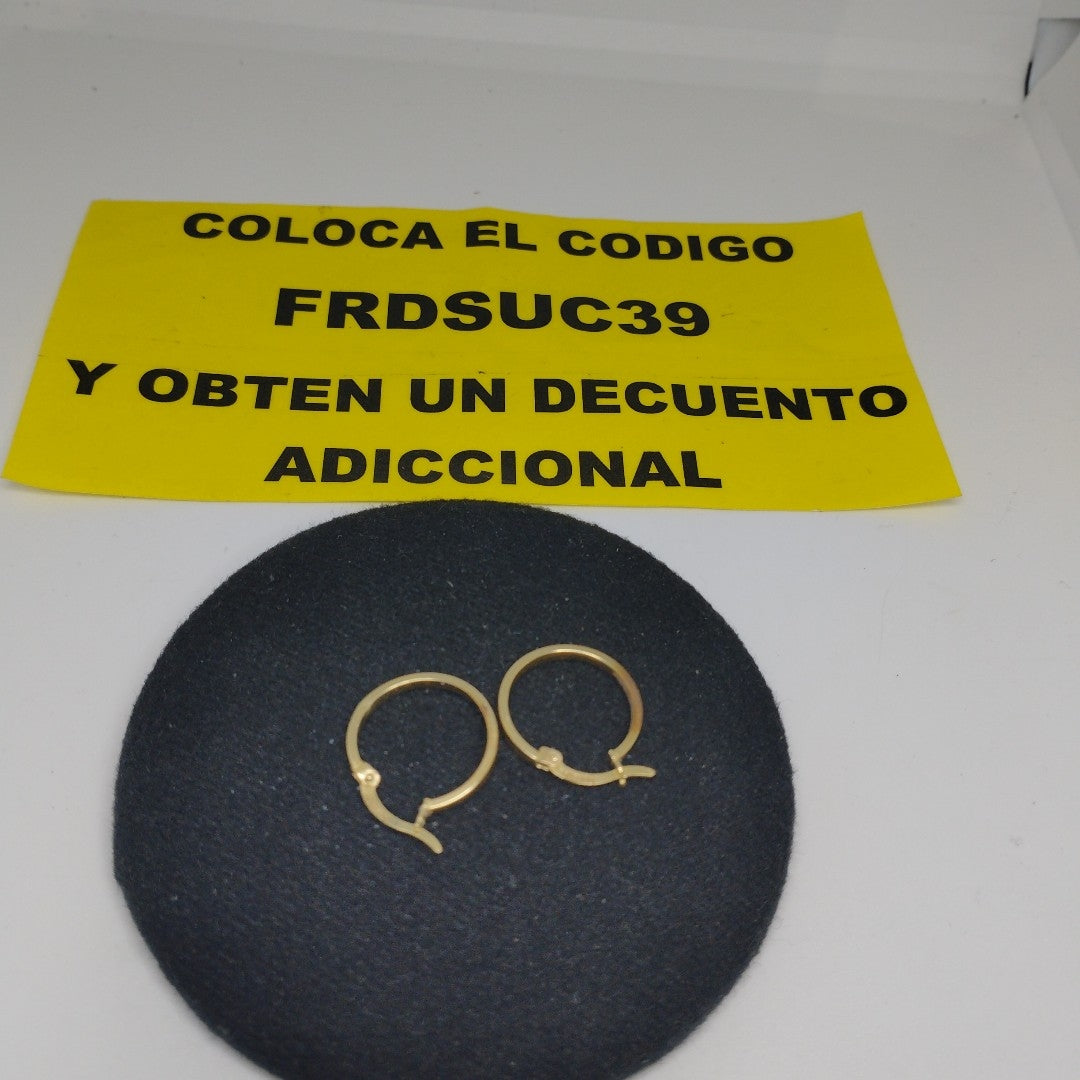 ARRACADAS PAR ORO 14 K 1.2 GRMS (SEMINUEVO)