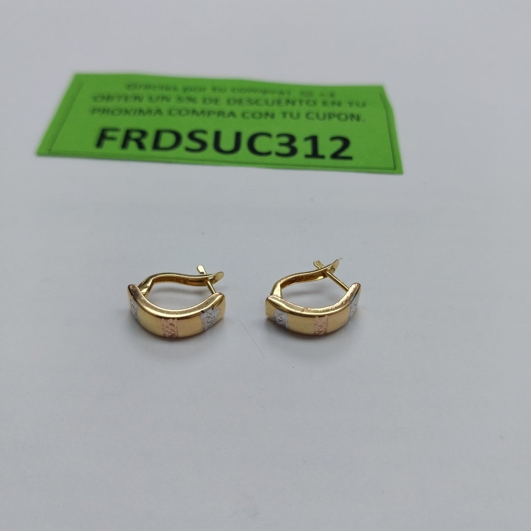 ARRACADAS PAR ORO 14 K 1.2 GRMS (SEMINUEVO)