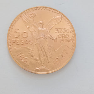 Moneda Centenario Cincuenta Pesos Oro Mexicano 21.6K