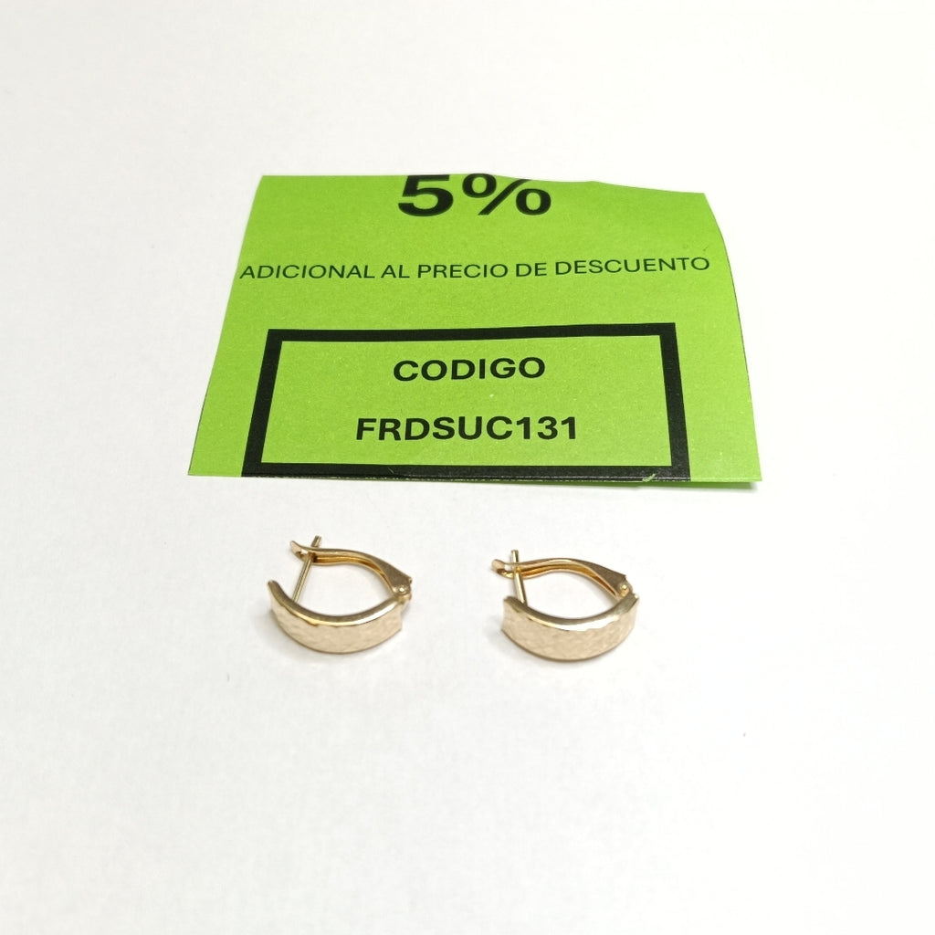 ARETES PAR ORO 14 K 1.6 GRMS (SEMINUEVO)