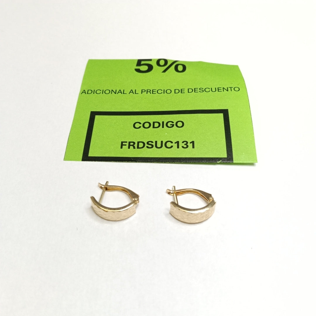 ARETES PAR ORO 14 K 1.6 GRMS (SEMINUEVO)