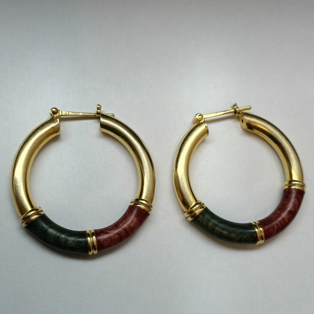 ARRACADAS PAR ORO 14 K 9 GRMS (SEMINUEVO)