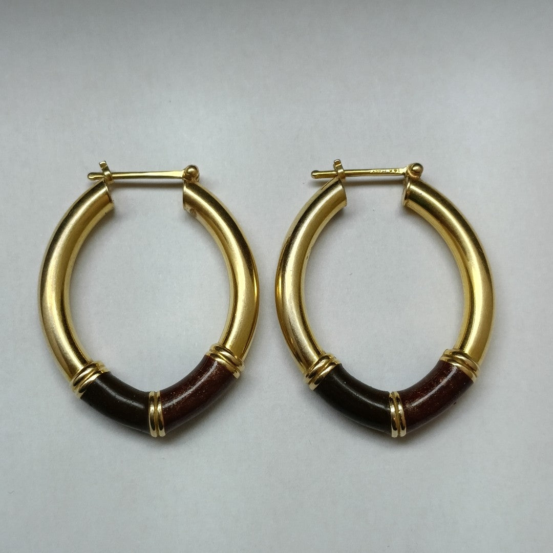 ARRACADAS PAR ORO 14 K 9.2 GRMS (SEMINUEVO)