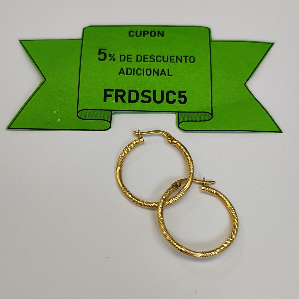 ARRACADAS PAR ORO 14 K 2 GRMS (SEMINUEVO)