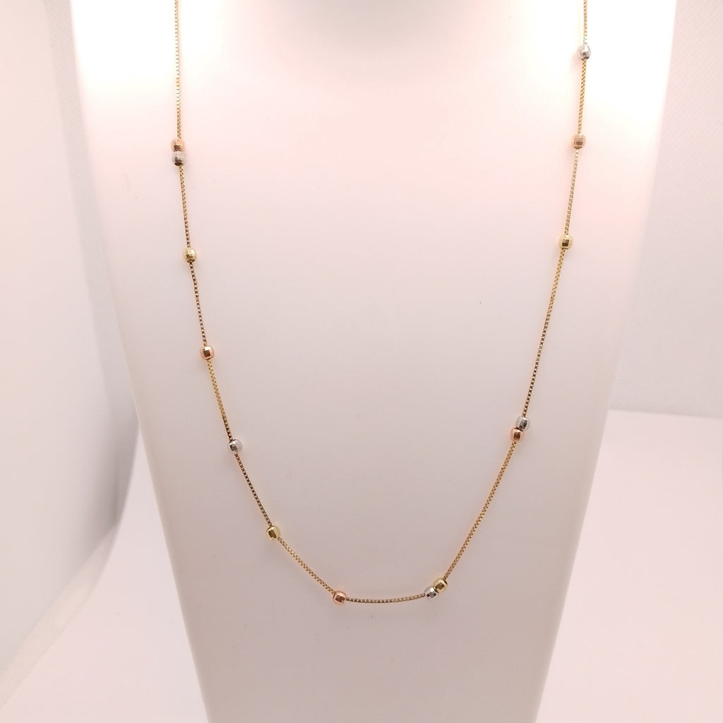 CADENA ORO, ORO COMBINADO 14 K 2.6 GRMS (SEMINUEVO)