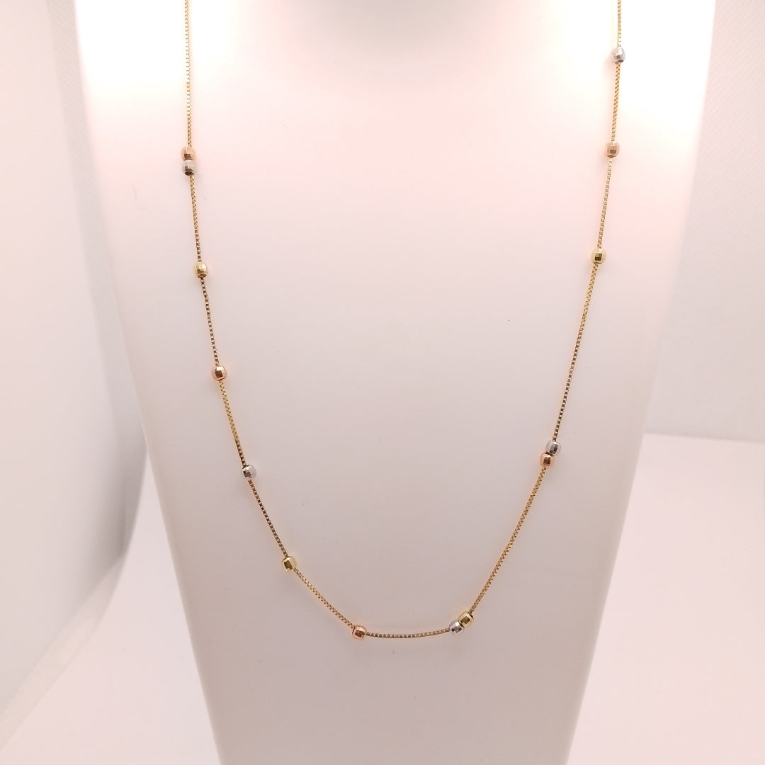 CADENA ORO, ORO COMBINADO 14 K 2.6 GRMS (SEMINUEVO)