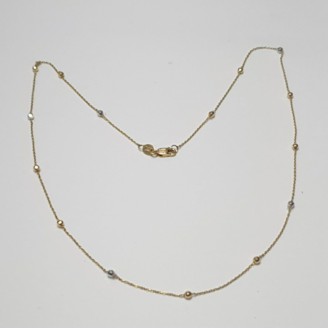 GARGANTILLA ORO COMBINADO 14 K 2 GRMS (SEMINUEVO)