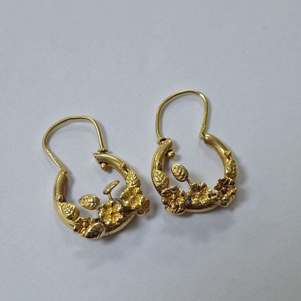ARRACADAS PAR ORO 18 K 2.6 GRMS (SEMINUEVO)