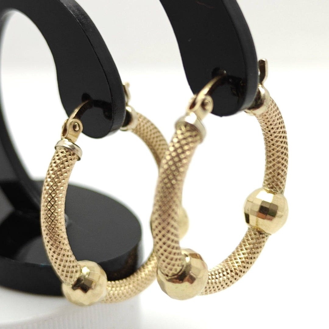 ARRACADAS PAR ORO 14 K 4.4 GRMS (SEMINUEVO)