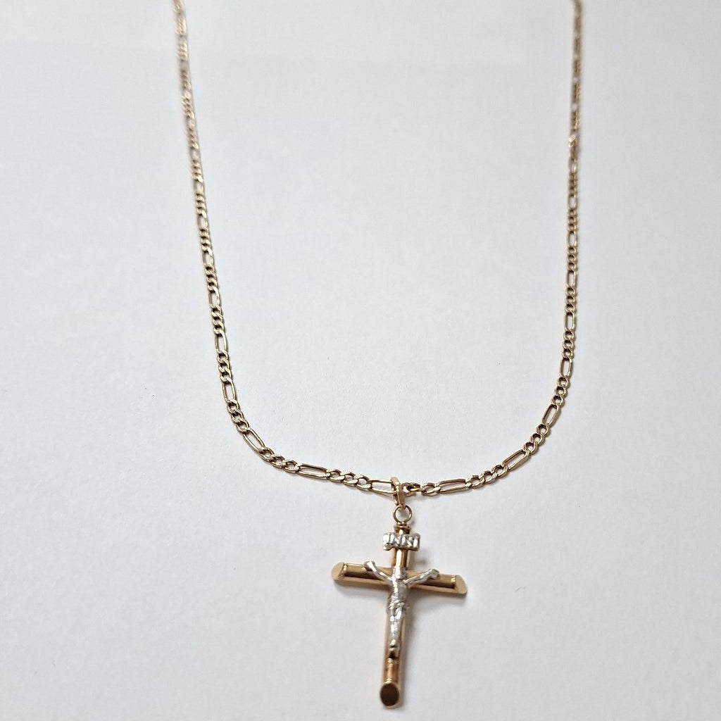 CADENA, CRUCIFIJO ORO 10 K 3.8 GRMS (SEMINUEVO)