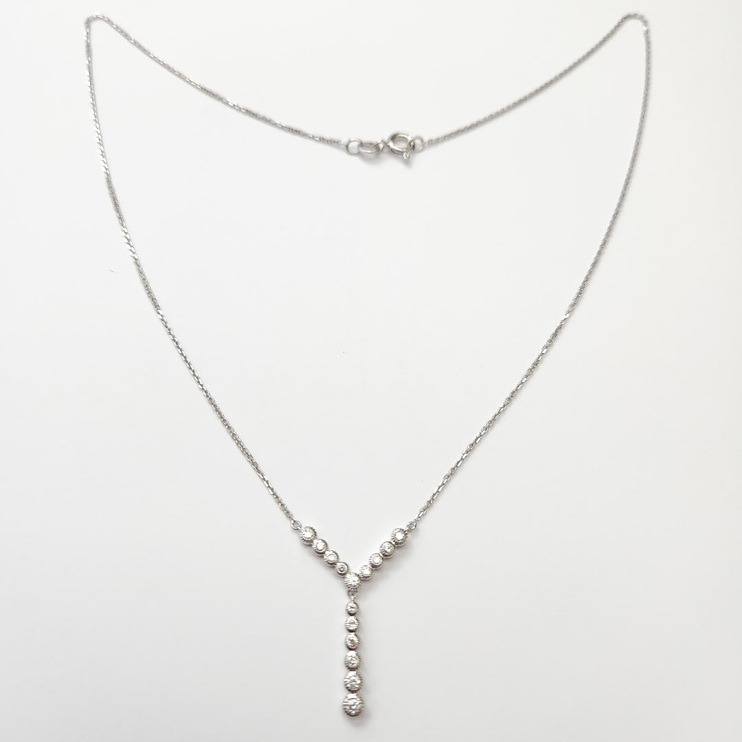GARGANTILLA ORO BLANCO 14 K 2.7 GRMS (SEMINUEVO)