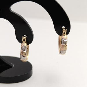 ARRACADAS PAR ORO, ORO COMBINADO 14 K 1.3 GRMS (SEMINUEVO)