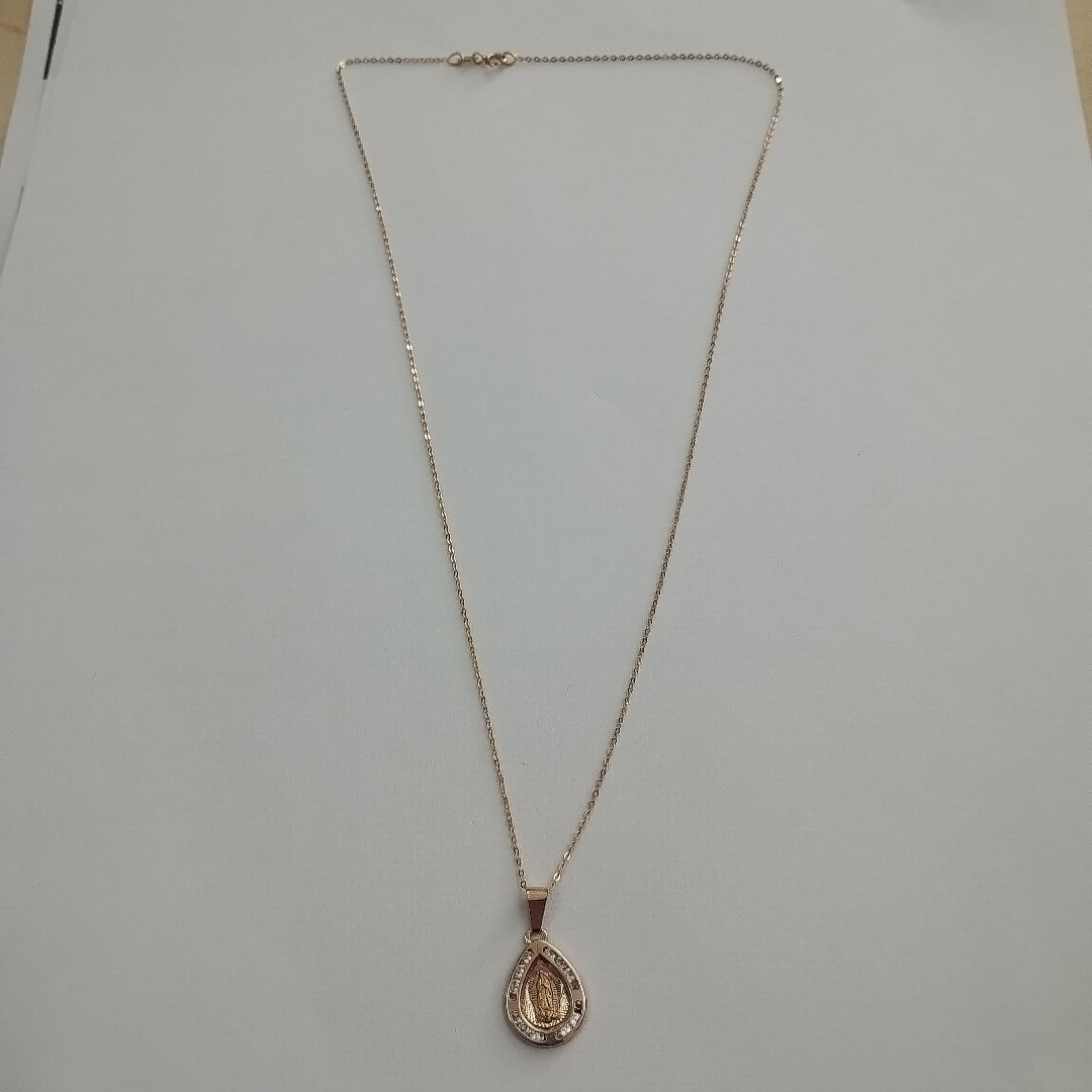CADENA,MEDALLA RELIGIOSA ORO 14 K 1,60 GRMS (SEMINUEVO)