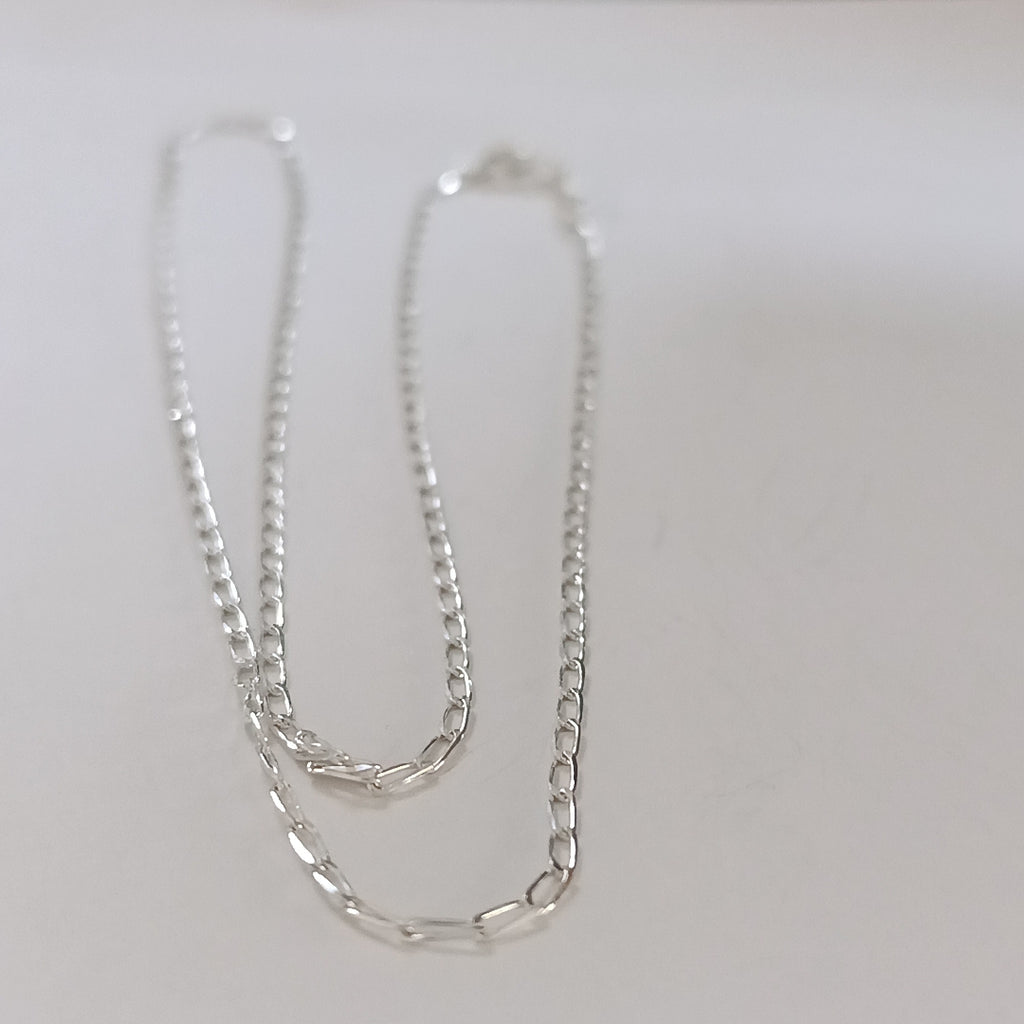 CADENA TEJIDO ESLABONES PLATA .925 60 CM 3 GR (NUEVO)