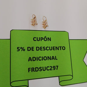 ARETES PAR ORO COMBINADO 10 K 0,90 GRMS (SEMINUEVO)