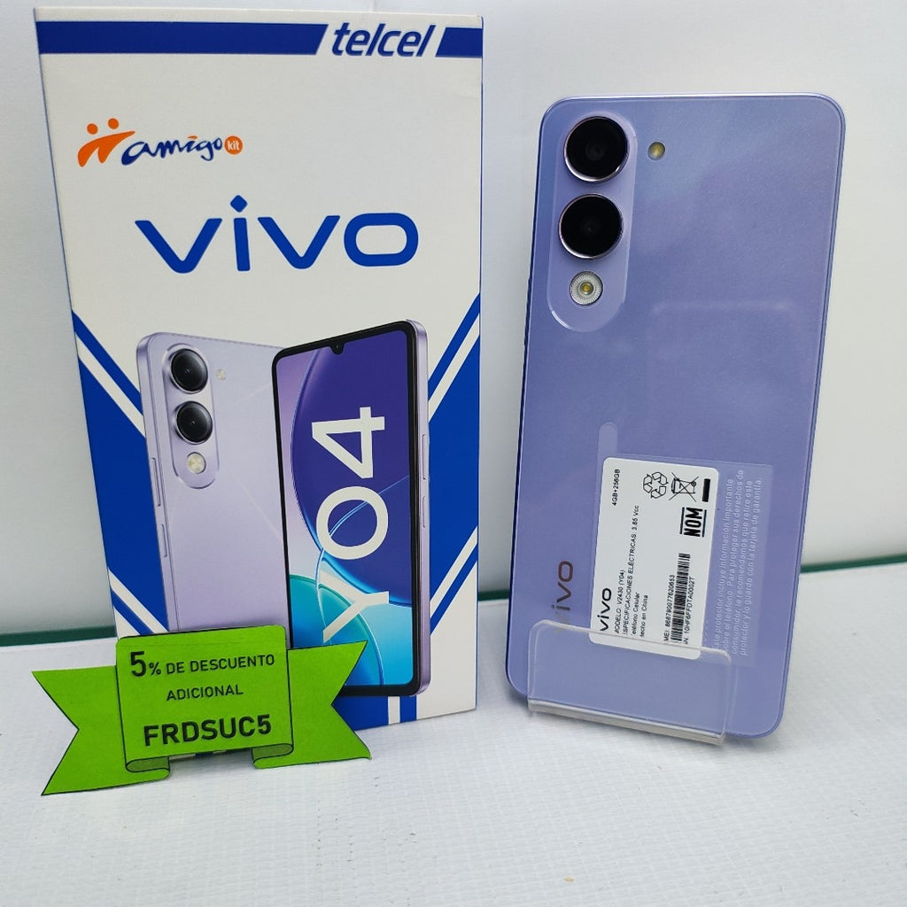CELULAR VIVO Y04 V2430 (2025) 256 GB 4 GB RAM (SEMINUEVO)