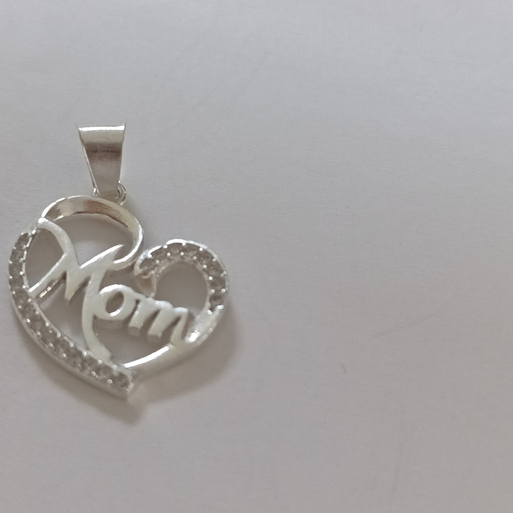 DIJE CORAZON C/CIRCONIAS PLATA .925 3.1 GR (NUEVO)