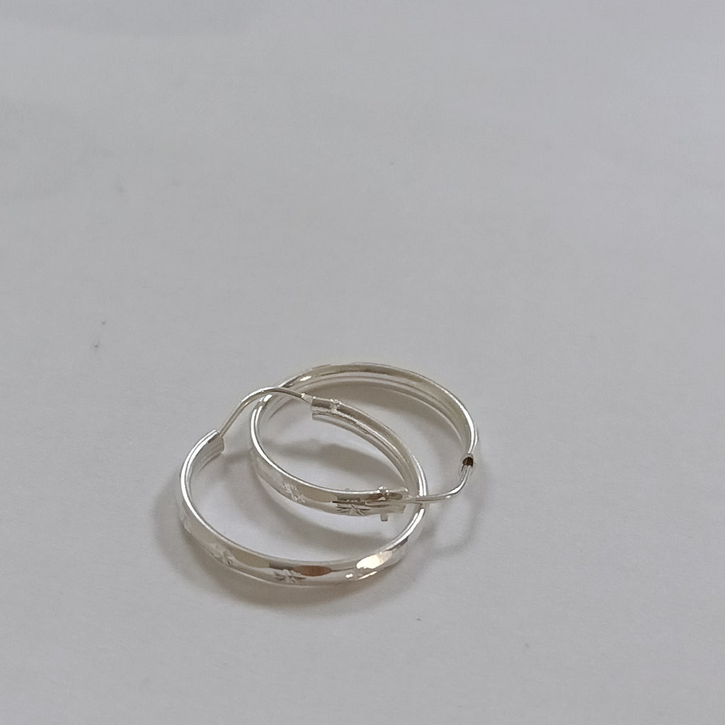 PAR ARRACADAS FACETADA PLATA .925 2.1 GR (NUEVO)
