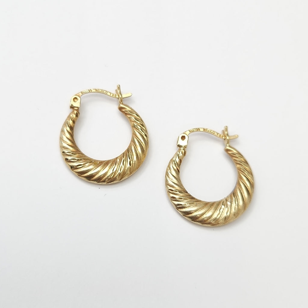 ARRACADAS PAR ORO 14 K 1.5 GRMS (SEMINUEVO)