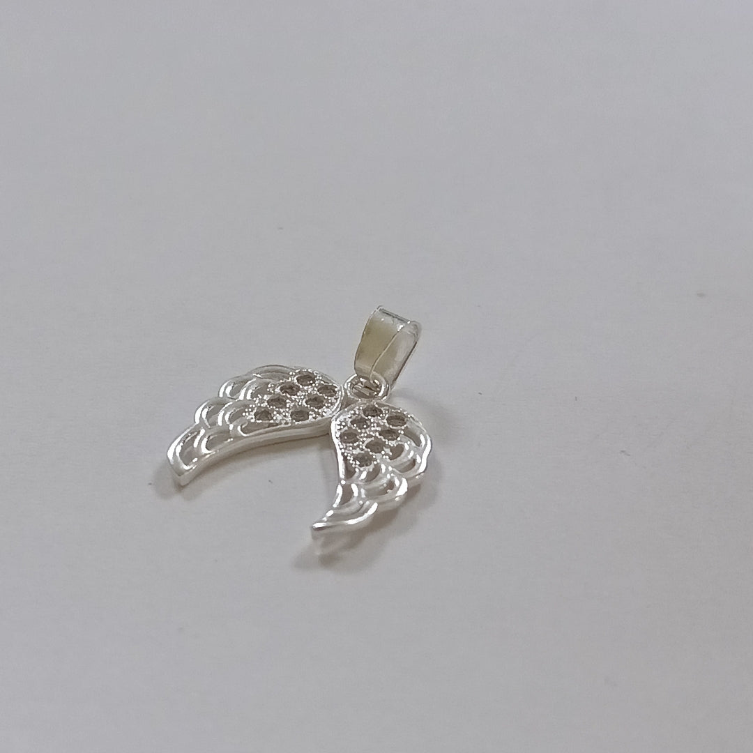 DIJE ALAS C/CIRCONIAS PLATA .925 2.4 GR (NUEVO)
