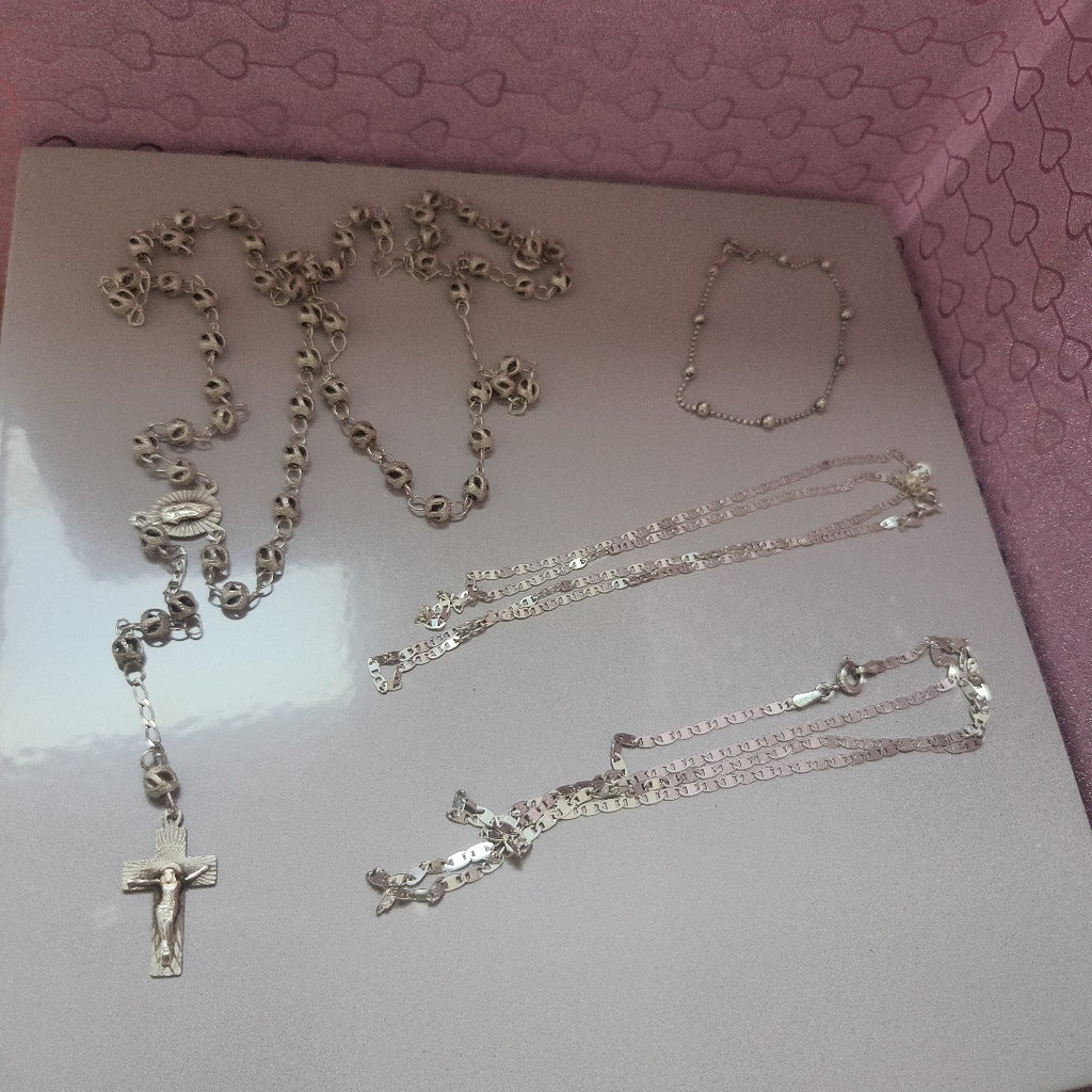 CADENA, ROSARIO PLATA 21.7 GRMS (SEMINUEVO)