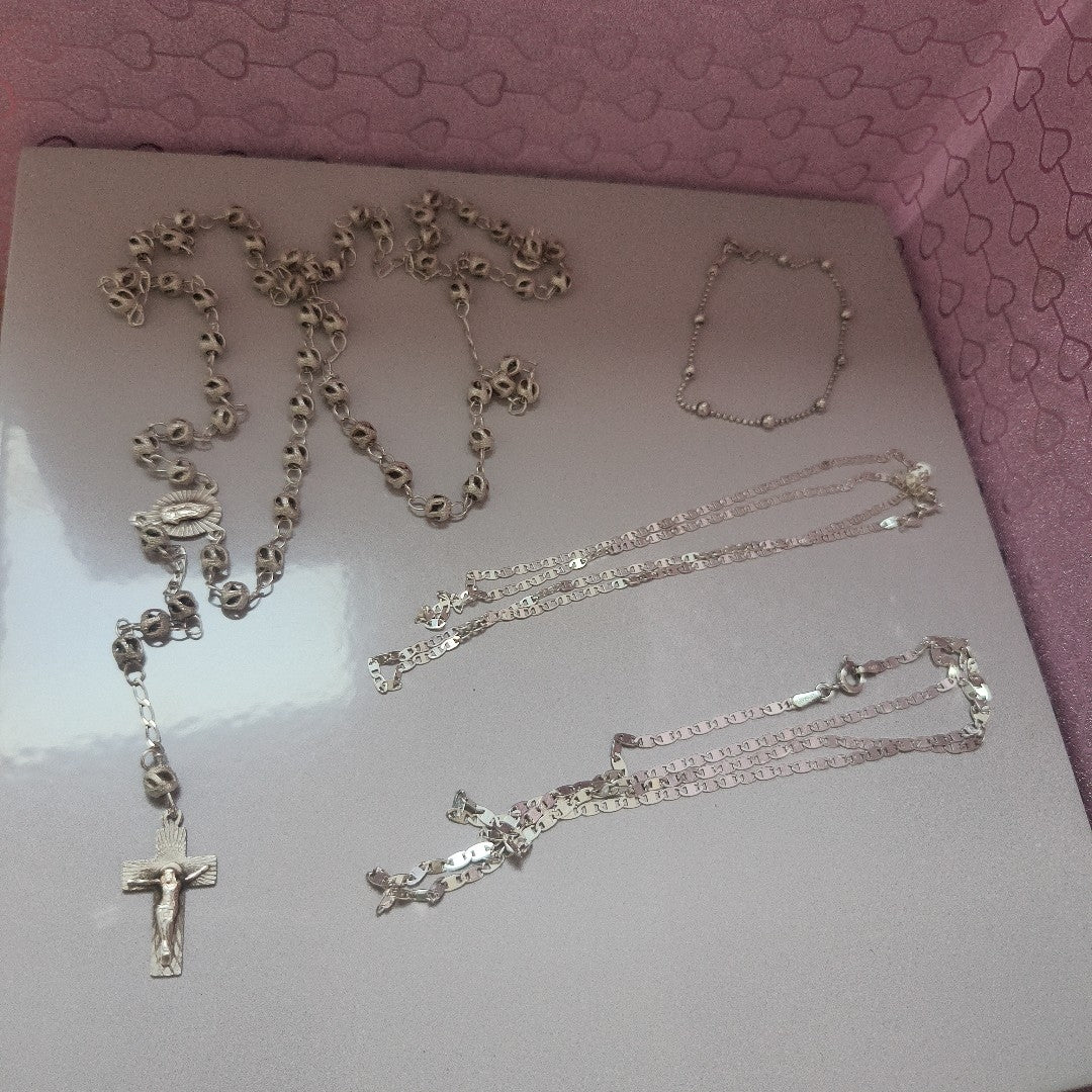 CADENA, ROSARIO PLATA 21.7 GRMS (SEMINUEVO)
