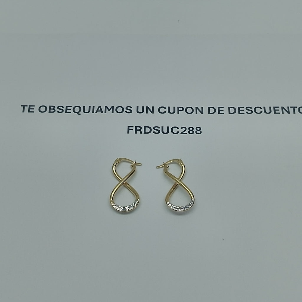 ARRACADAS PAR ORO 14 K 1.6 GRMS (SEMINUEVO)
