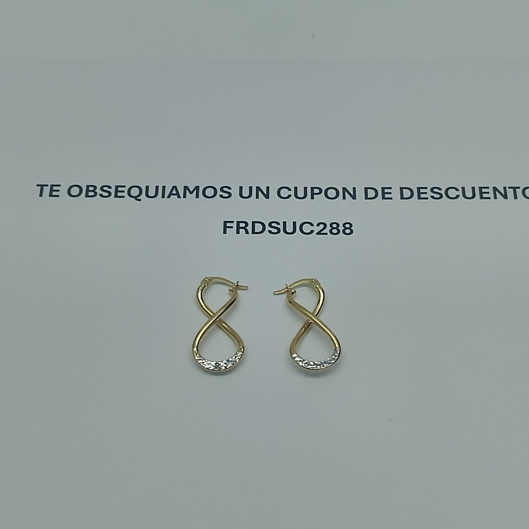 ARRACADAS PAR ORO 14 K 1.6 GRMS (SEMINUEVO)