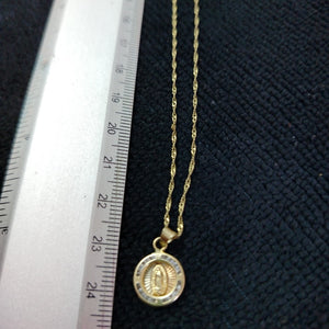 CADENA,MEDALLA RELIGIOSA ORO 10 K 1,60 GRMS (SEMINUEVO)