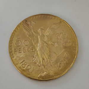 Moneda Centenario Cincuenta Pesos Oro Mexicano 21.6K