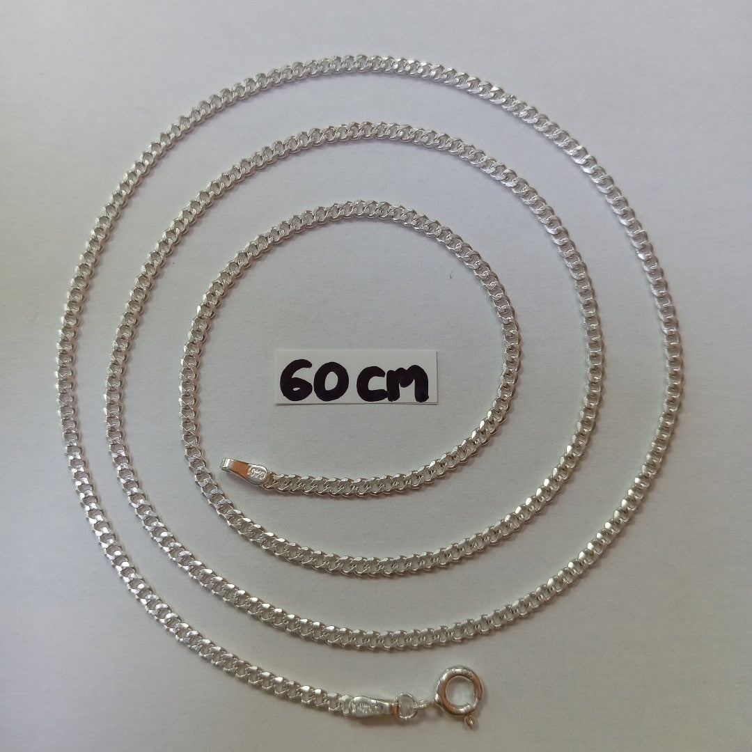 CADENA BARBADA PLATA .925 60 CM 6.63 GR (NUEVO)