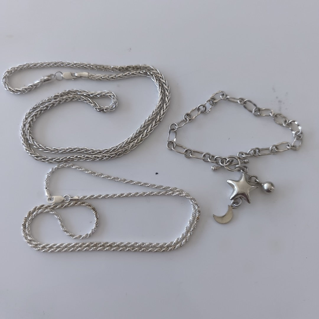 CADENA,PULSERA PLATA 42,10 GRMS (SEMINUEVO)