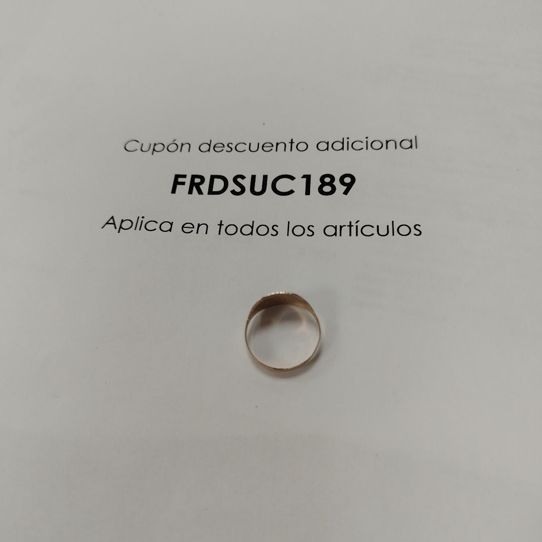 ANILLO DE GRADUACIÓN ORO 8 K 1.1 GRMS (SEMINUEVO)