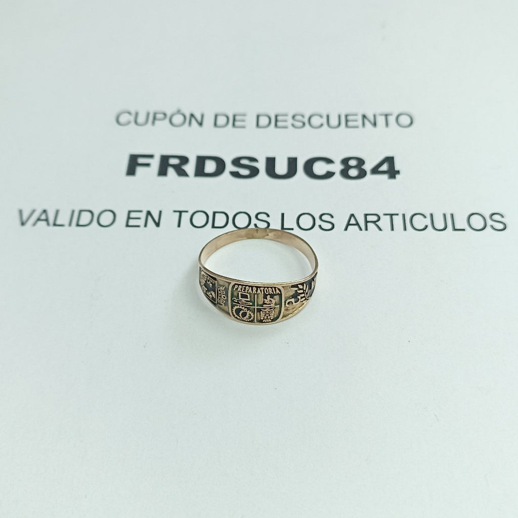 ANILLO DE GRADUACIÓN ORO 8 K 1.5 GRMS (SEMINUEVO)