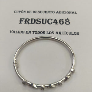 PULSERA RIGIDA ORO BLANCO 14 K 7,30 GRMS (SEMINUEVO)
