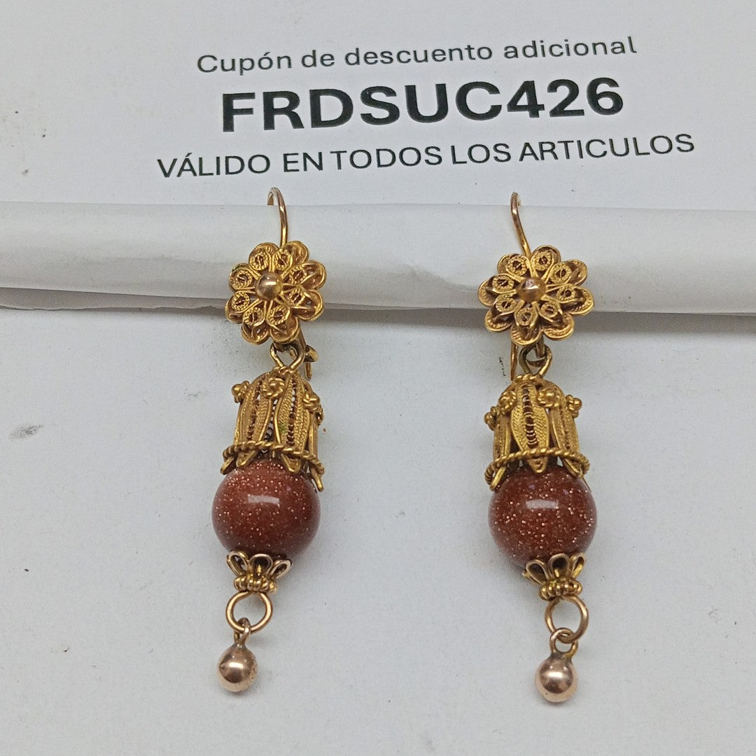 ARETES PAR ORO 8 K 7.8 GRMS (SEMINUEVO)