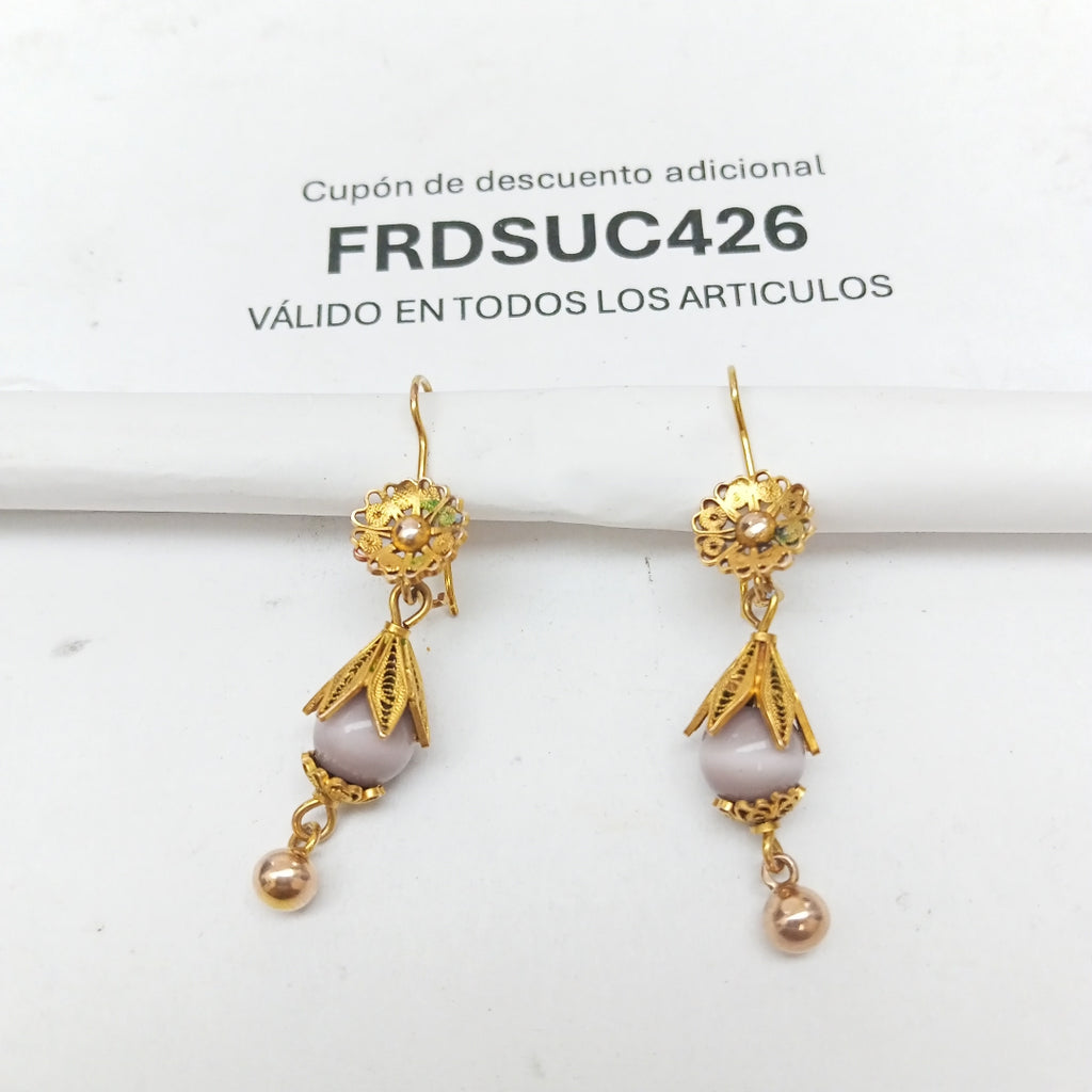 ARETES PAR ORO 8 K 4.2 GRMS (SEMINUEVO)