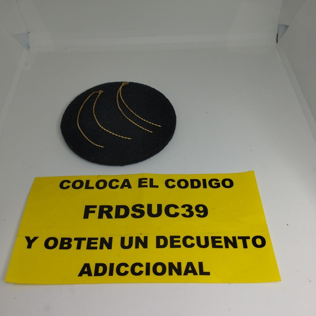 ARETES PAR ORO 14 K 1.6 GRMS (SEMINUEVO)