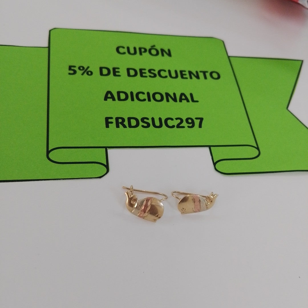 ARETES PAR ORO 10 K 1,10 GRMS (SEMINUEVO)