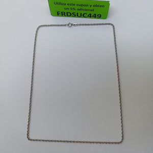 CADENA ORO, ORO BLANCO 14 K 3.3 GRMS (SEMINUEVO)