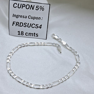 PULSERA 3X1 PLATA .925 18 CM 4.43 GR (NUEVO)