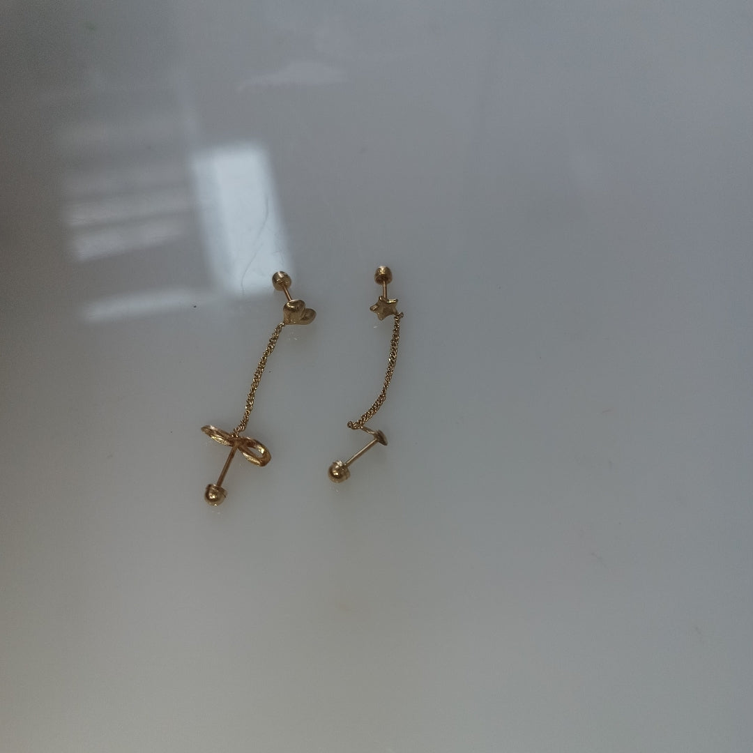 ARETES PAR ORO 10 K 0.5 GRMS (SEMINUEVO)