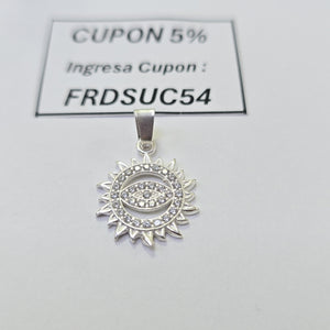 DIJE OJO MAGICO CON CIRCONIAS PLATA .925 2 GR (NUEVO)