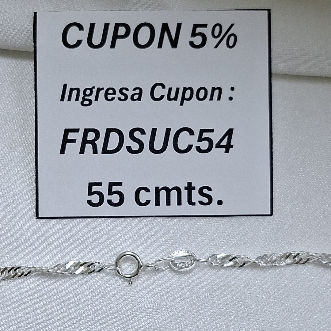 CADENA MEDIO TZL PLATA .925 55 CM 4.22 GR (NUEVO)